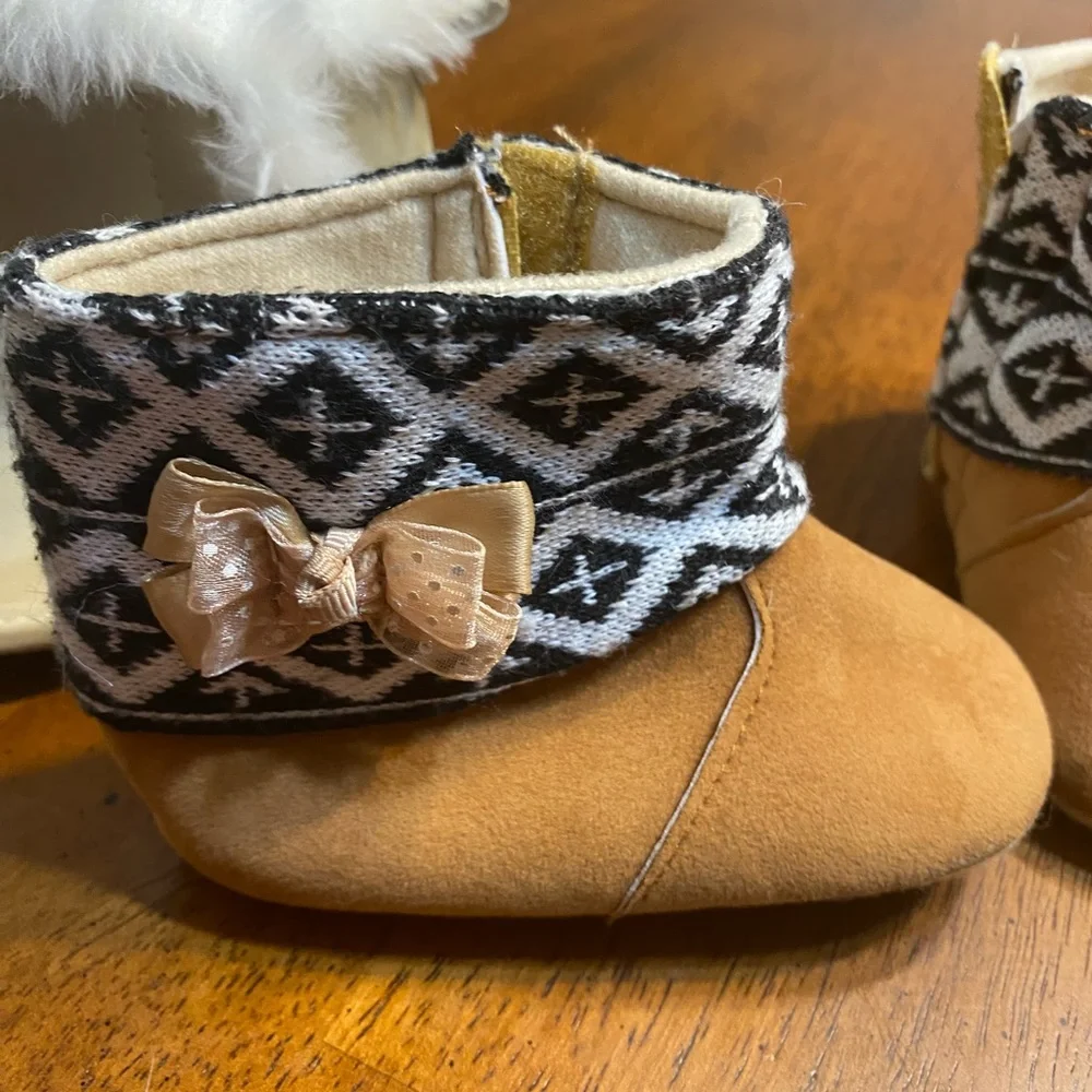 Child of mine and unbranded pair of boots. (2pair) Size 2.  Infant winter boots.